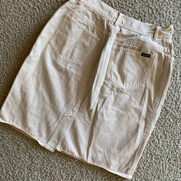 F. by Faconnable Tan Denim Skirt - Picture 2 of 6